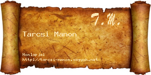 Tarcsi Manon névjegykártya
